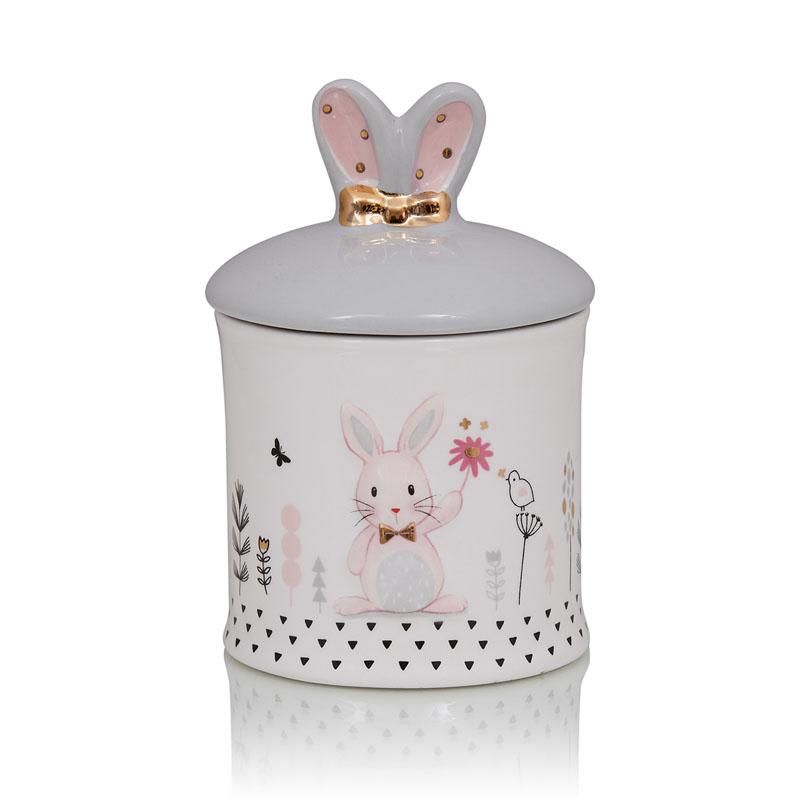 Ваза Kids Vase Bunny II Розовый пастельный Серый в Костроме | Loft Concept 