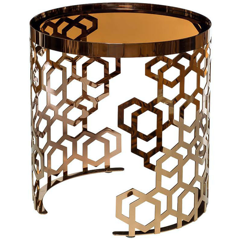 Стол Yen Geometry Table Pink Gold 50 Розовое золото Янтарь (Amber) Стол Yen Geometry Table Pink Gold 50 Розовое золото Янтарь (Amber) в Костроме | Loft Concept