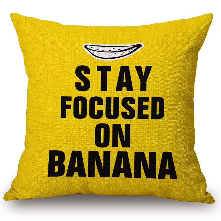 Декоративная подушка Stay Focused on Banana Желтый Декоративная подушка Stay Focused on Banana Желтый в Костроме | Loft Concept