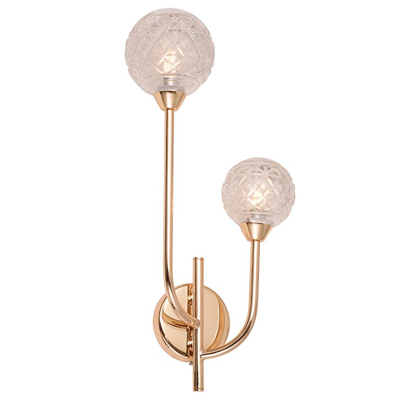 Бра Aella Glass Balls Sconce Прозрачный Золотой Бра Aella Glass Balls Sconce Прозрачный Золотой в Костроме | Loft Concept