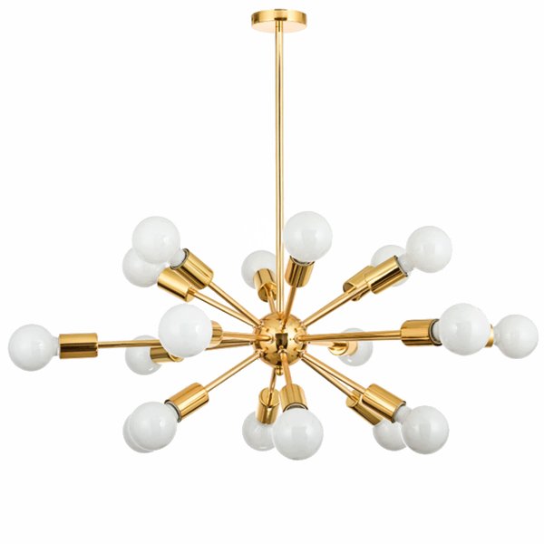 Люстра Sputnik Gold Chandelier 18 Глянцевое золото Люстра Sputnik Gold Chandelier 18 Глянцевое золото в Костроме | Loft Concept