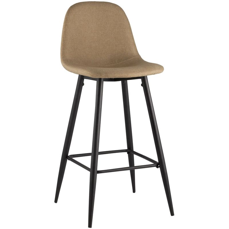 Барный Стул Archie Chair Бежевая Рогожка Бежевый Черный Барный Стул Archie Chair Бежевая Рогожка Бежевый Черный в Костроме | Loft Concept