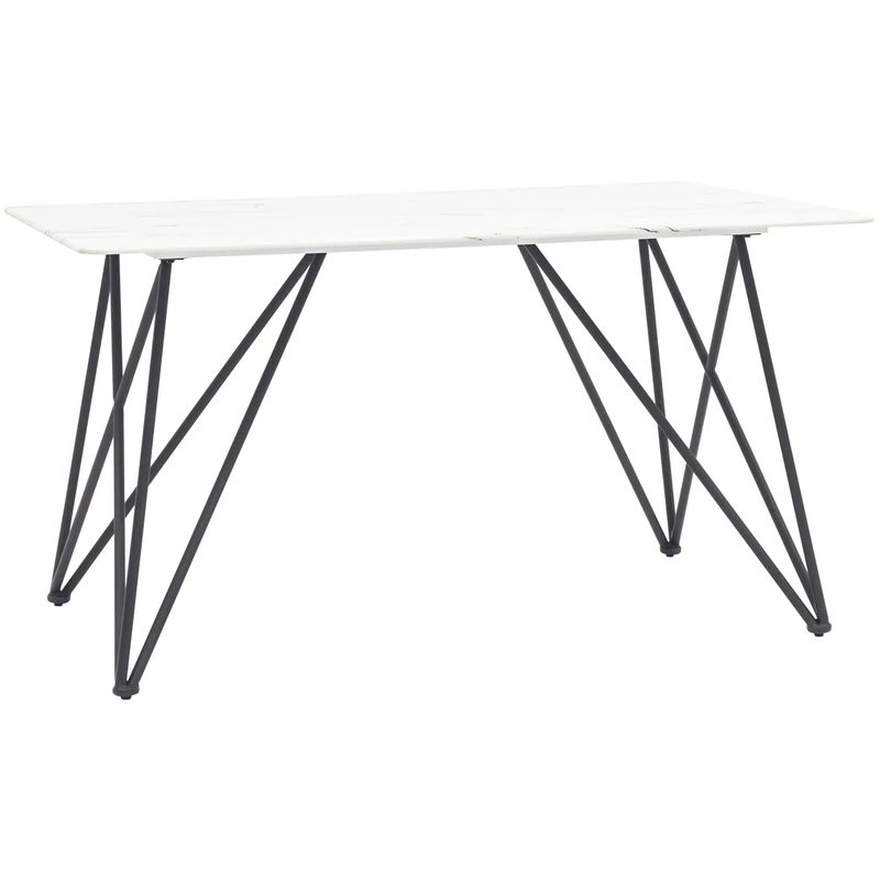 Стол обеденный Zisman Geometry №1 Белый Черный Стол обеденный Zisman Geometry №1 Белый Черный в Костроме | Loft Concept