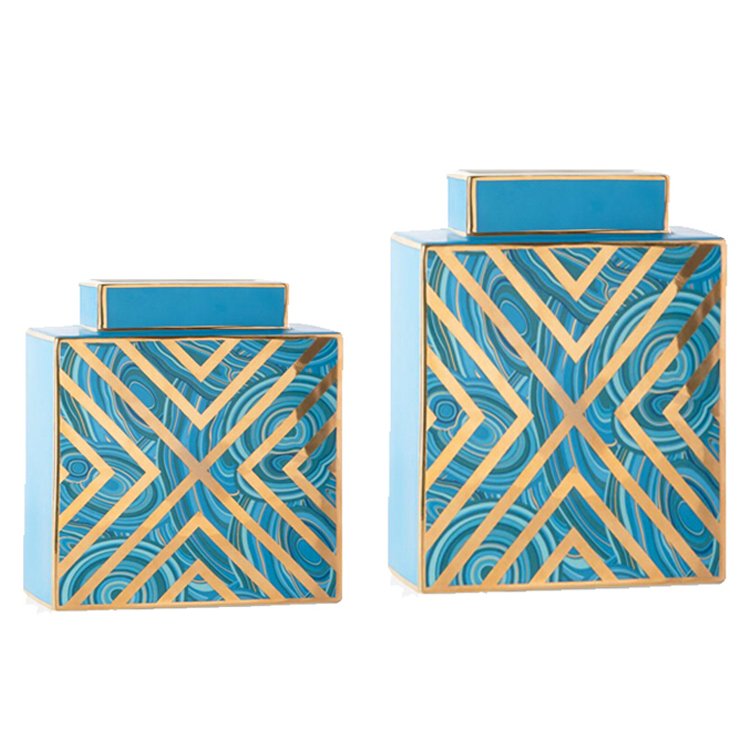 Jonathan Adler MALACHITE X VASE Бирюзовый Jonathan Adler MALACHITE X VASE Бирюзовый в Костроме | Loft Concept