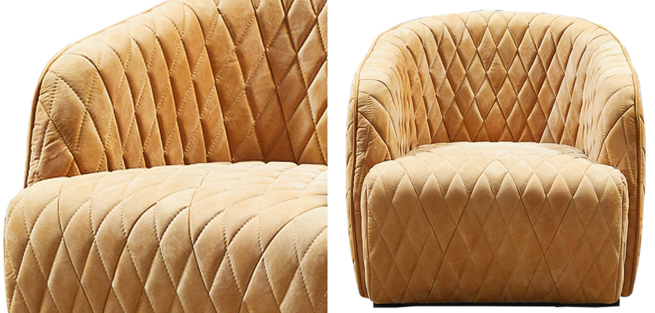 Кресло Rhombuses Upholstery Armchair Milk Caramel Кресло Rhombuses Upholstery Armchair Milk Caramel - Loft-Concept в Костроме