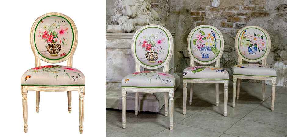 Стул Lilies and Hibiscus Stool Стул Lilies and Hibiscus Stool - Loft-Concept в Костроме