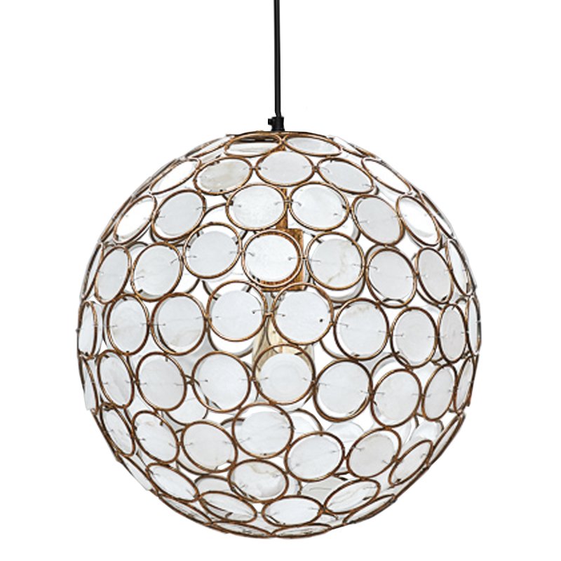 Seashell Ball pendant lamp Белый Позолоченная ржавчина Seashell Ball pendant lamp Белый Позолоченная ржавчина в Костроме | Loft Concept