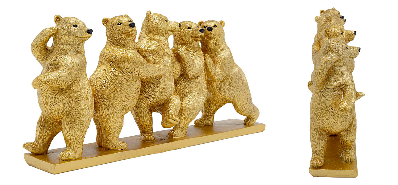 Статуэтка золотая Friendly Bears - фото