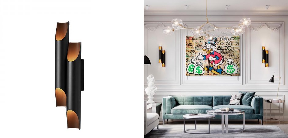 Бра Galliano Double by DELIGHTFULL Black Бра Galliano Double by DELIGHTFULL Black - Loft-Concept в Костроме