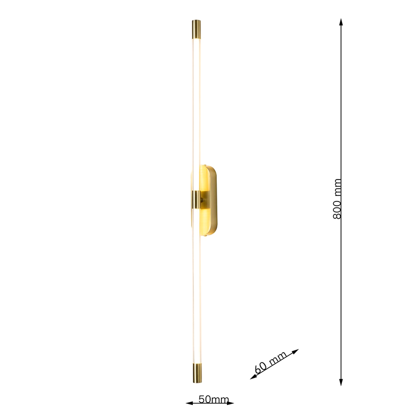 Бра Trumpet tube Double Золотое 80 см Бра Trumpet tube Double Золотое 80 см в Костроме