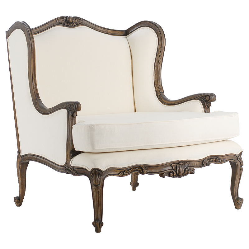 Кресло French Provence Armchair Fabrice ivory ( слоновая кость ) Коричневый Кресло French Provence Armchair Fabrice ivory ( слоновая кость ) Коричневый в Костроме | Loft Concept