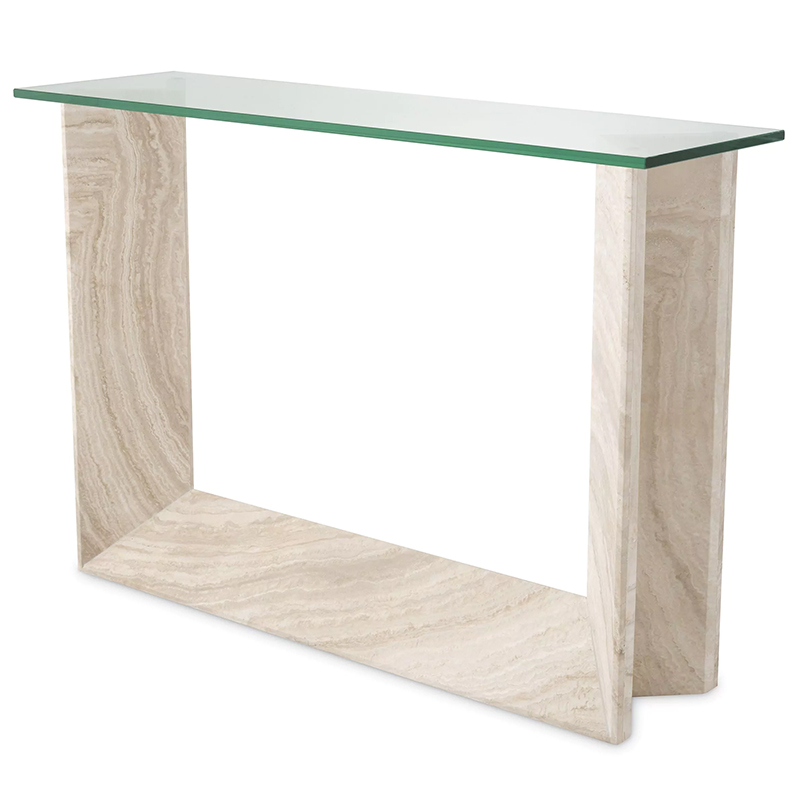 Консоль Eichholtz Console Table Fortuna Песочный Прозрачное Стекло Консоль Eichholtz Console Table Fortuna Песочный Прозрачное Стекло в Костроме | Loft Concept
