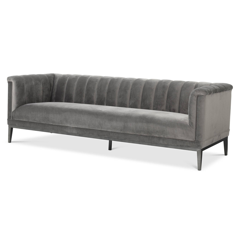 Диван Eichholtz Sofa Raffles grey Серый Темная бронза Диван Eichholtz Sofa Raffles grey Серый Темная бронза в Костроме | Loft Concept
