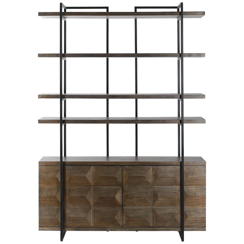 Стеллаж Gilliam Wood Rack Черный Коричневый Стеллаж Gilliam Wood Rack Черный Коричневый в Костроме | Loft Concept