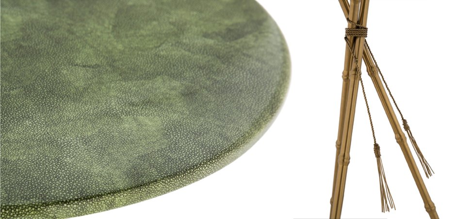 Green Stingray Skin Side Tables Green Stingray Skin Side Tables - Loft-Concept в Костроме