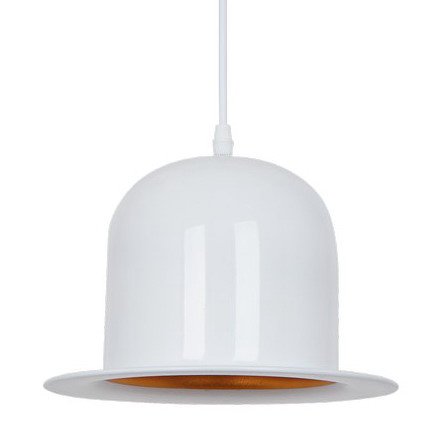 Подвесной светильник Pendant Lamp Banker Bowler Hat White II Белый Подвесной светильник Pendant Lamp Banker Bowler Hat White II Белый в Костроме | Loft Concept