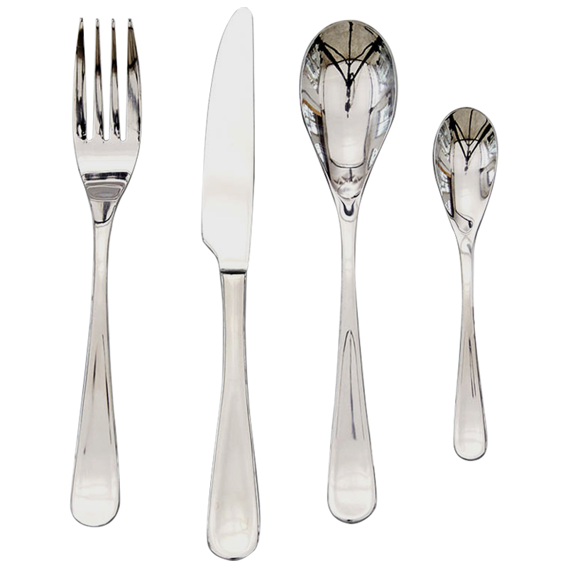 Столовые приборы на 4 персоны Contemporary Cutlery Set Серебряный Столовые приборы на 4 персоны Contemporary Cutlery Set Серебряный в Костроме | Loft Concept