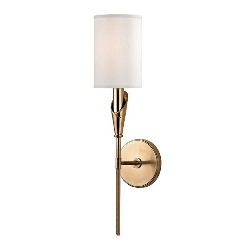 Настенный светильник Wall Sconce TATE 1311-AGB Латунь Белый Настенный светильник Wall Sconce TATE 1311-AGB Латунь Белый в Костроме | Loft Concept