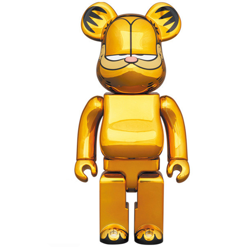 Статуэтка Bearbrick Garfield Глянцевое золото Статуэтка Bearbrick Garfield Глянцевое золото в Костроме | Loft Concept