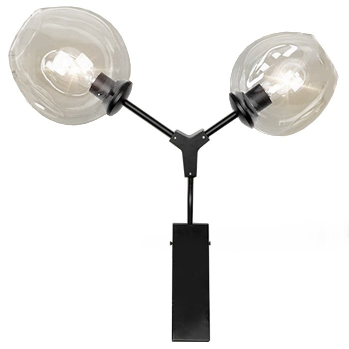Бра Сrumpled Glas Wall Lamp Черный Золотой Бра Сrumpled Glas Wall Lamp Черный Золотой в Костроме | Loft Concept