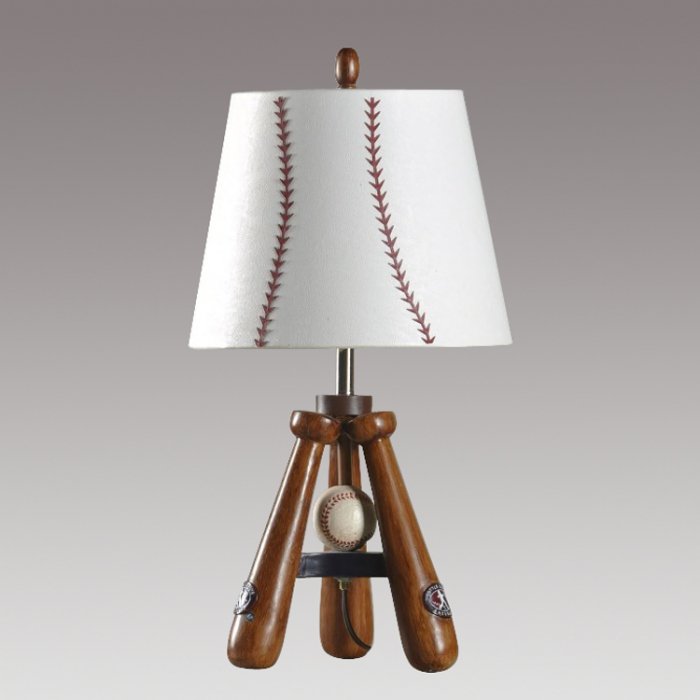 Настольная лампа Baseball vintage Коричневый Белый Настольная лампа Baseball vintage Коричневый Белый в Костроме | Loft Concept