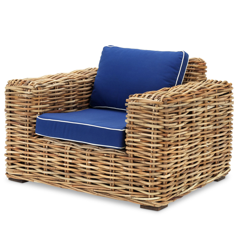 Кресло Eichholtz Chair Foster Древесина Синий Кресло Eichholtz Chair Foster Древесина Синий в Костроме | Loft Concept