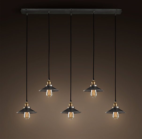 Люстра Loft Cone Pendant Line 5 Черный Люстра Loft Cone Pendant Line 5 Черный в Костроме | Loft Concept