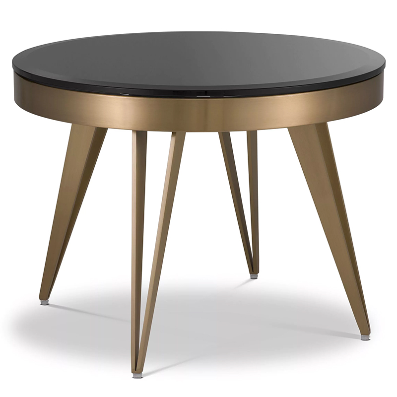 Приставной стол Side Table Rocco Латунь Черный Приставной стол Side Table Rocco Латунь Черный в Костроме | Loft Concept
