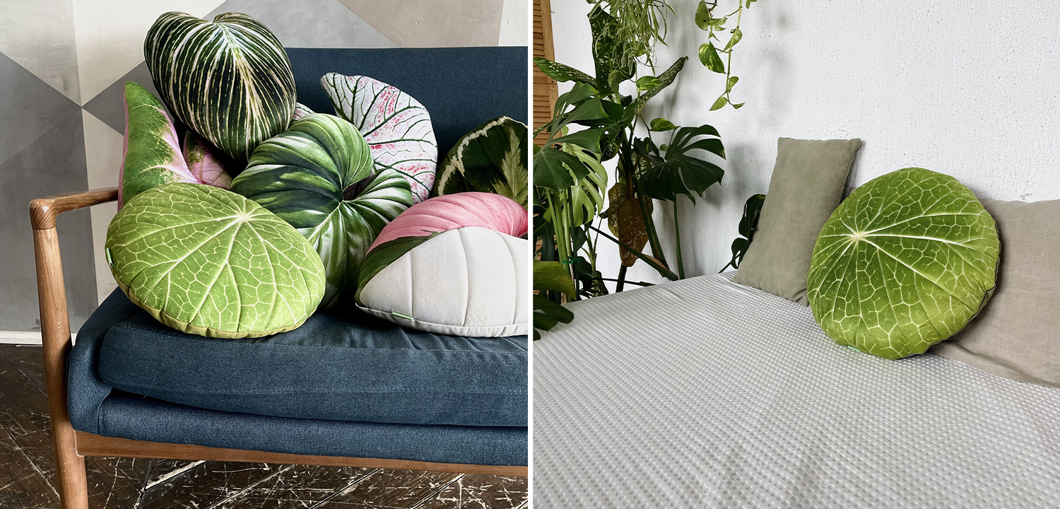 Декоративная подушка Botanical Cushion Stephania Erecta - фото №1