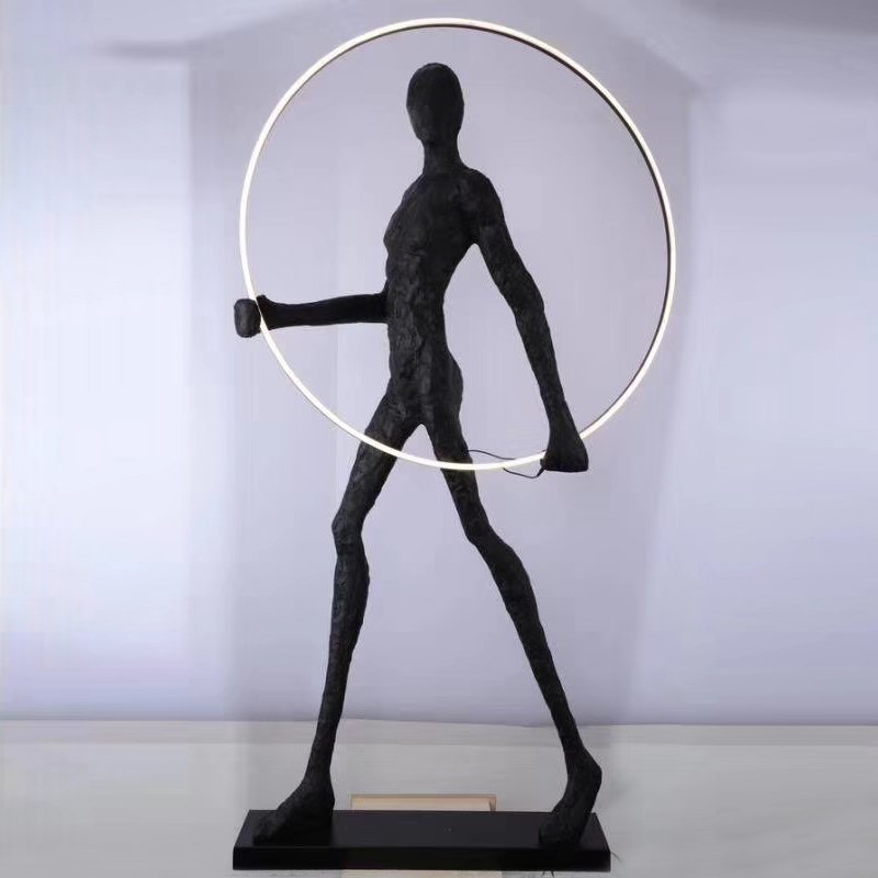 Торшер Man carries light circle Черный Торшер Man carries light circle Черный в Костроме | Loft Concept