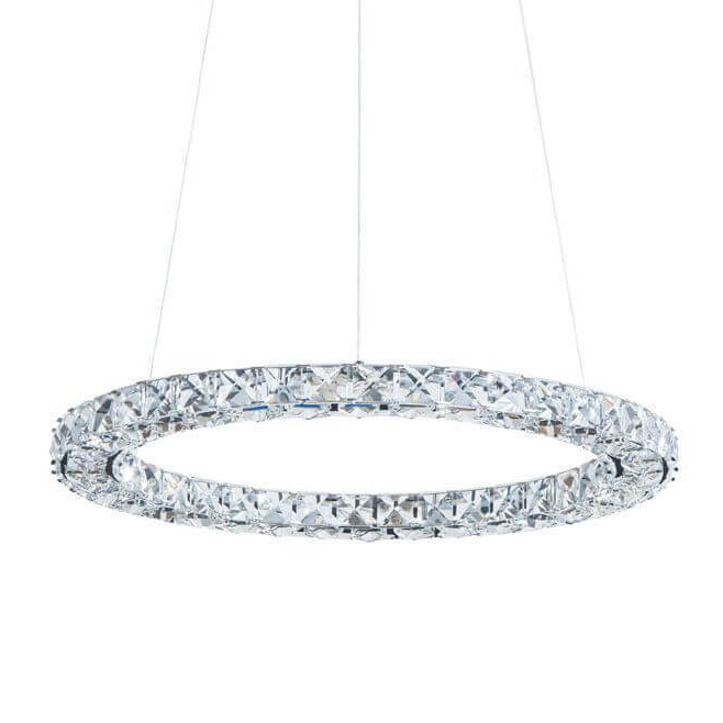 Люстра Crystal Ring Хром Прозрачный Люстра Crystal Ring Хром Прозрачный в Костроме | Loft Concept