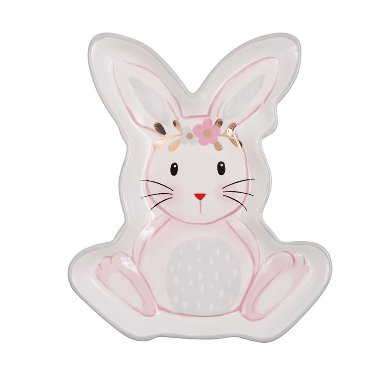 Тарелка детская Pink Bunny Белый Розовый пастельный в Костроме | Loft Concept 