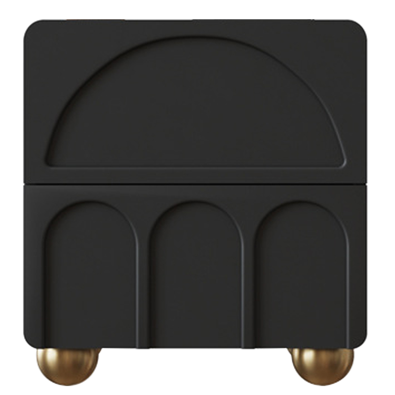 Тумба Arch Nightstand Black Черный Золотой Тумба Arch Nightstand Black Черный Золотой в Костроме | Loft Concept