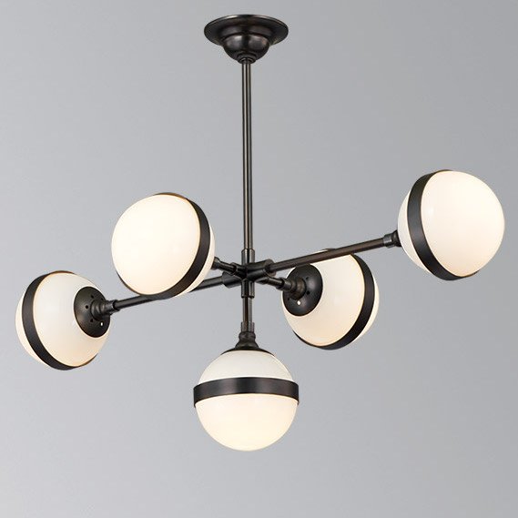 Люстра Peggy Futura lamp V Hangar Design Черный Молочный Люстра Peggy Futura lamp V Hangar Design Черный Молочный в Костроме | Loft Concept
