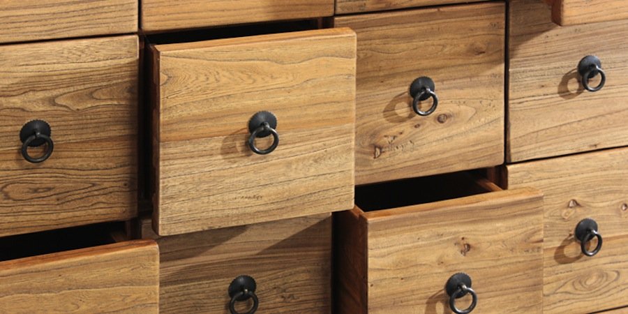Комод в стиле Лофт с квадратными ящиками Vintage 16 Boxs в Костроме