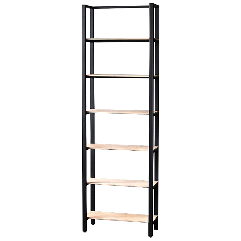 Стеллаж Webster Industrial Metal Rust Rack Черный Древесина Стеллаж Webster Industrial Metal Rust Rack Черный Древесина в Костроме | Loft Concept
