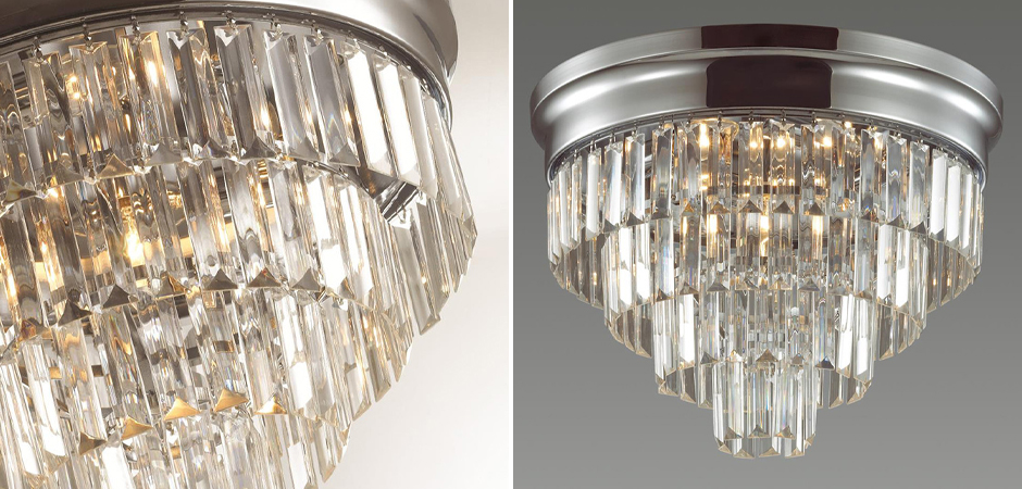 Хрустальная потолочная люстра Crystal Fountain Maxi Хром Хрустальная потолочная люстра Crystal Fountain Maxi Хром - Loft-Concept в Костроме