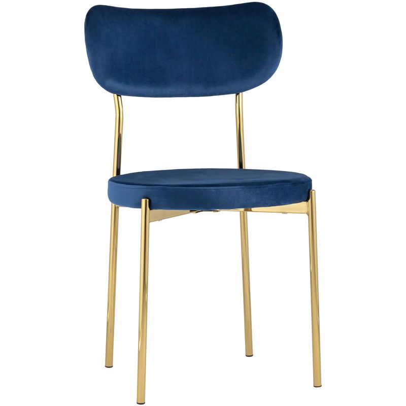 Стул Alfie Chair Золотые ножки Синий Велюр Синий Золотой Стул Alfie Chair Золотые ножки Синий Велюр Синий Золотой в Костроме | Loft Concept