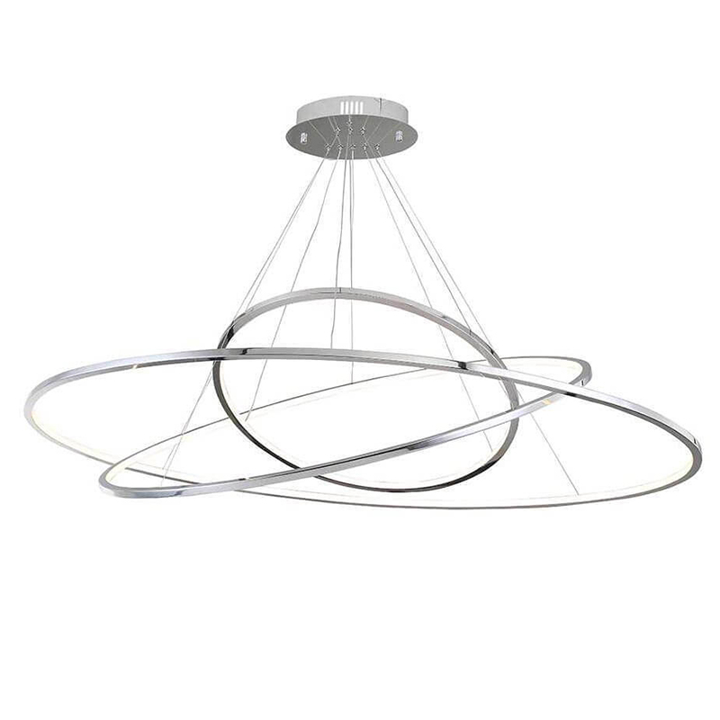 Люстра Plexus Ring Horizontal Trio Chrome Хром Люстра Plexus Ring Horizontal Trio Chrome Хром в Костроме | Loft Concept