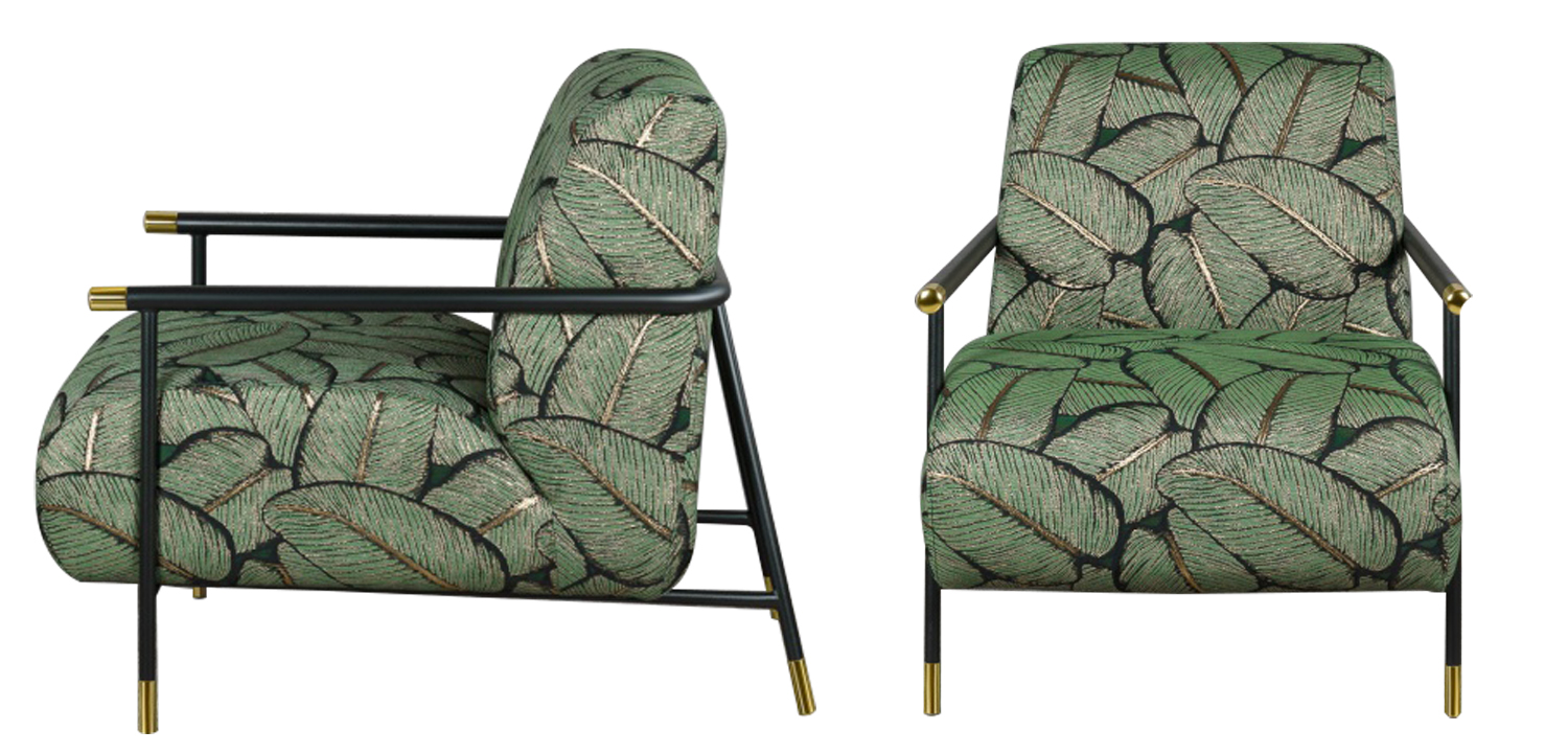 Кресло с Цветным принтом Листья Foliage Armchair Green - фото