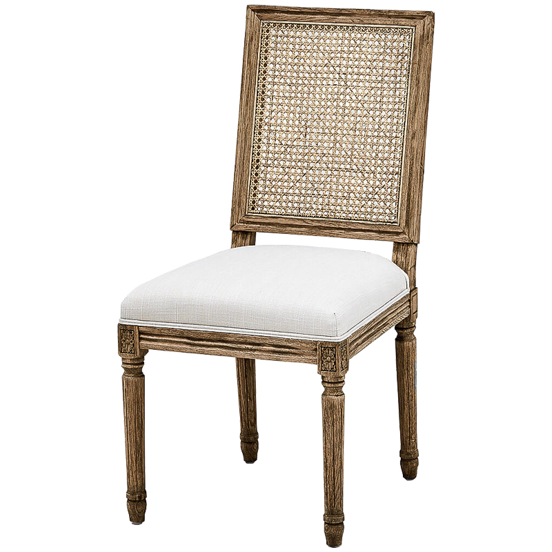 Стул French Provence Rattan Beige Stool Коричневый Бежевый Стул French Provence Rattan Beige Stool Коричневый Бежевый в Костроме | Loft Concept