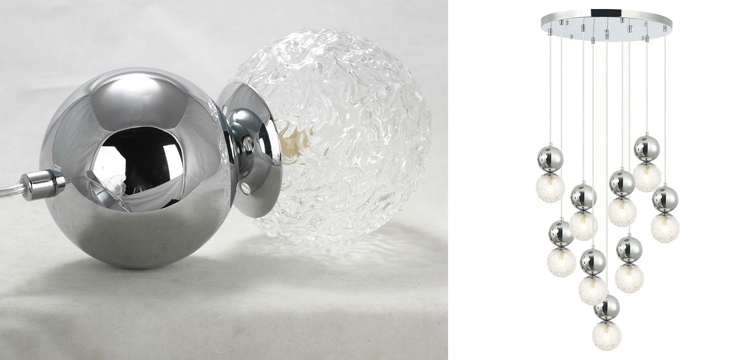 Люстра Lennert Chrome Cascade Chandelier - фото