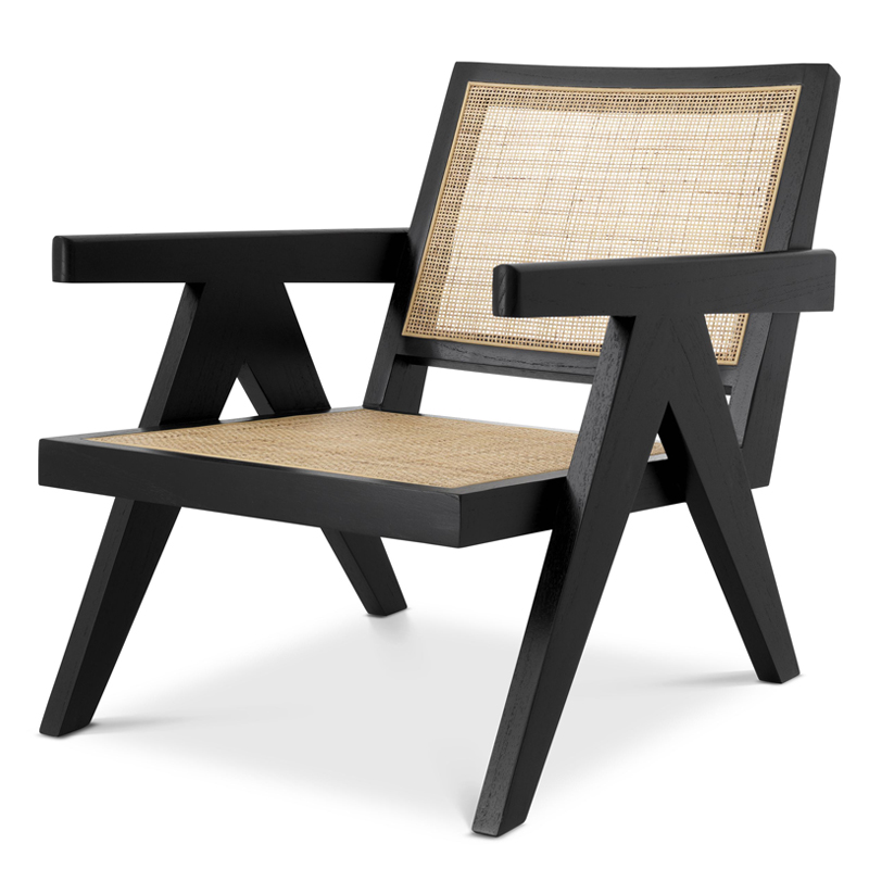 Кресло Eichholtz Chair Aristide black Черный Бежевый Кресло Eichholtz Chair Aristide black Черный Бежевый в Костроме | Loft Concept