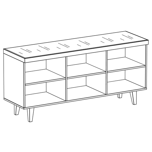 Длинная тумба с зеркальным декором Arden Cabinet Длинная тумба с зеркальным декором Arden Cabinet в Костроме