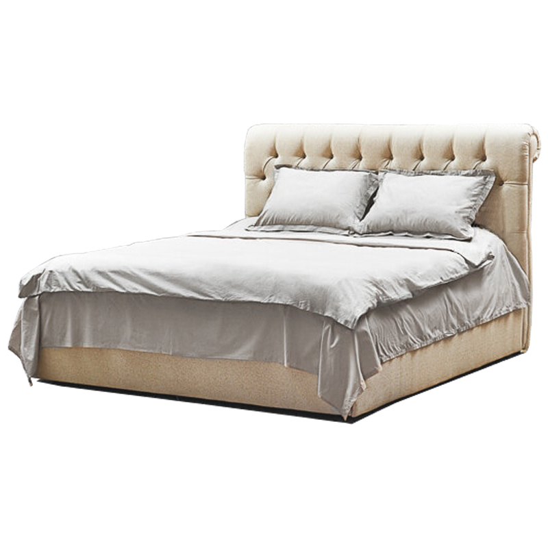 Кровать Beige Capitone Bed Бежевый Кровать Beige Capitone Bed Бежевый в Костроме | Loft Concept