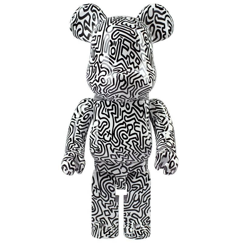 Статуэтка Bearbrick Keith Haring Ver. 4 Черно-белый Статуэтка Bearbrick Keith Haring Ver. 4 Черно-белый в Костроме | Loft Concept