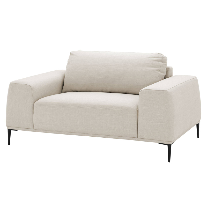 Кресло Eichholtz Loveseat Montado natural Молочный Черный Кресло Eichholtz Loveseat Montado natural Молочный Черный в Костроме | Loft Concept