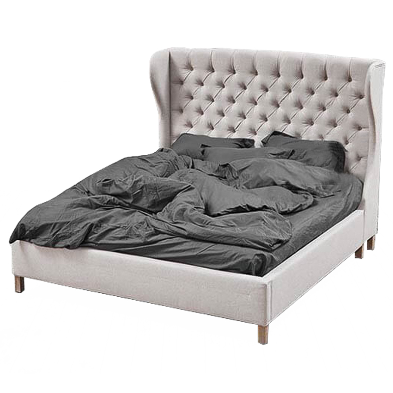 Кровать Aivengo Bed Light Gray Светло-серый Кровать Aivengo Bed Light Gray Светло-серый в Костроме | Loft Concept