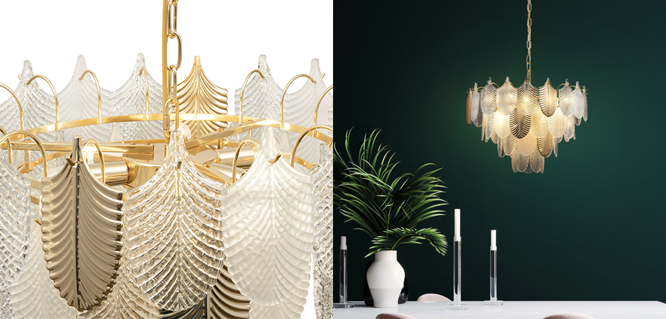 Люстра Feyar Gold Enlarged c Рельефным Стеклом Люстра Feyar Gold Enlarged c Рельефным Стеклом - Loft-Concept в Костроме