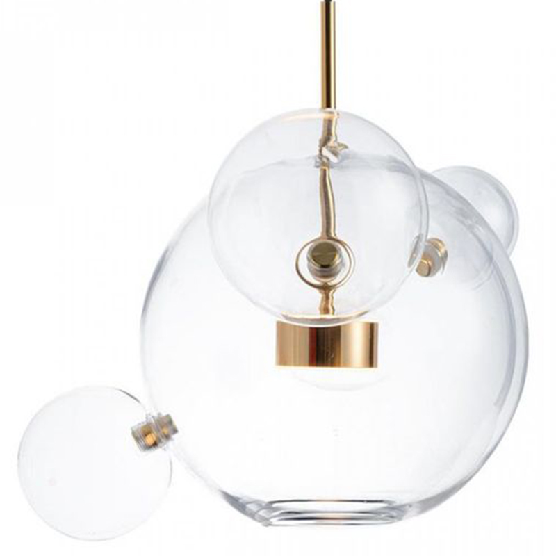 Подвесной Светильник Giopato & Coombes Bollr Pendant 4 BUBBLE LAMP золото Белый Золотой Прозрачное Стекло Подвесной Светильник Giopato & Coombes Bollr Pendant 4 BUBBLE LAMP золото Белый Золотой Прозрачное Стекло в Костроме | Loft Concept